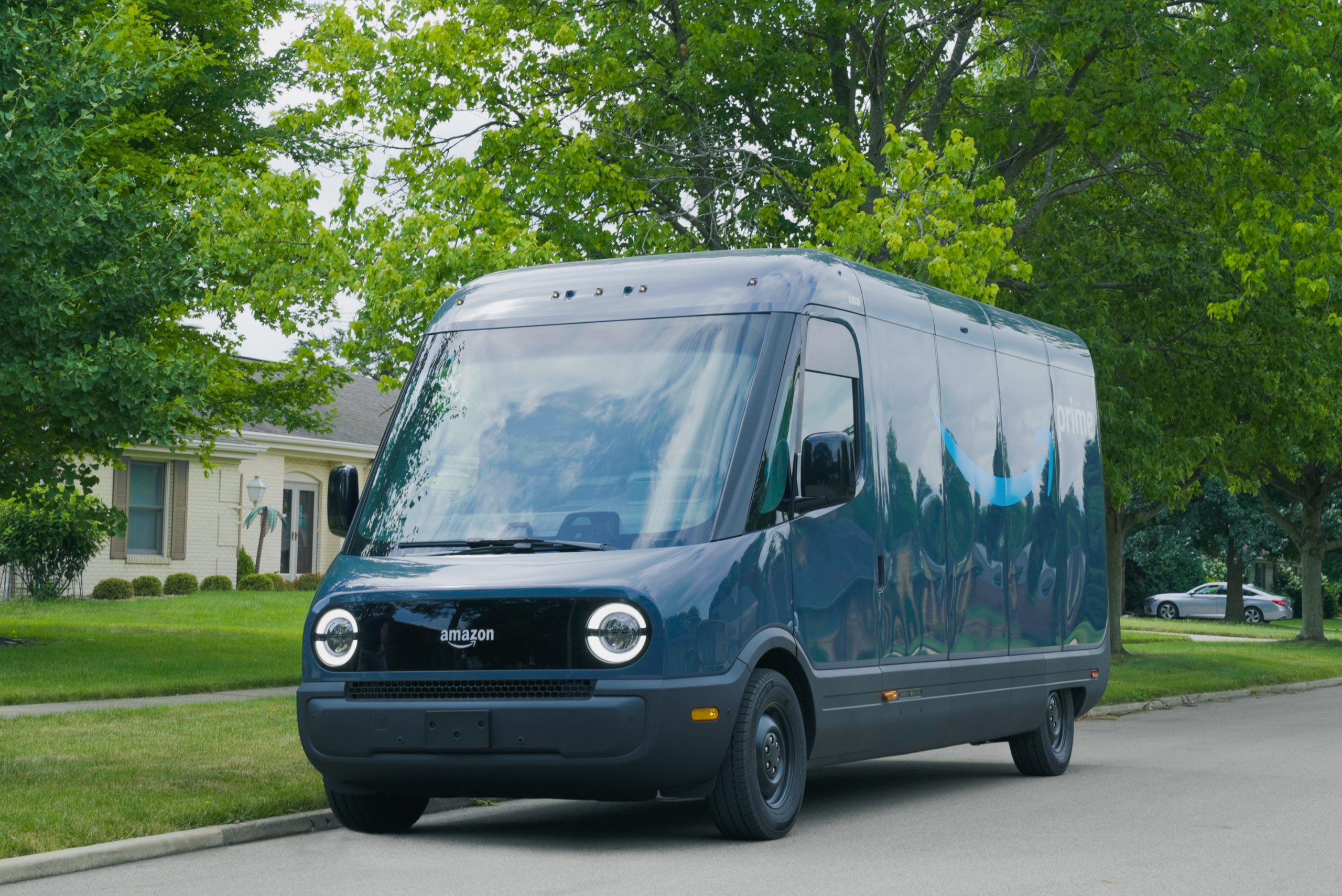 A Rivian electric van for Amazon.